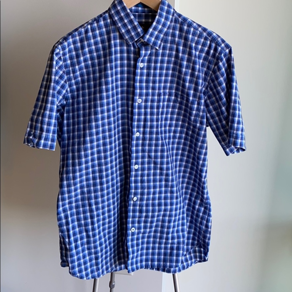 Toscano short sleeve button up shirt with pocket